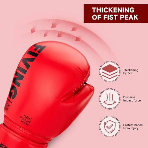 Miniatura 3 de Guantes de boxeo para niños, guantes de entrenamiento de boxeo juvenil para niños y niñas, guantes de lucha de 4 oz y 6 oz, mitones tailandeses