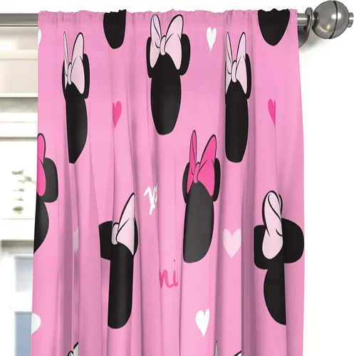 Miniatura 4 de Jay Franco Disney Minnie Mouse Hearts N Love - Cortinas de 84 pulgadas, hermosa decoración de habitación y fácil de instalar, las cortinas incluyen
