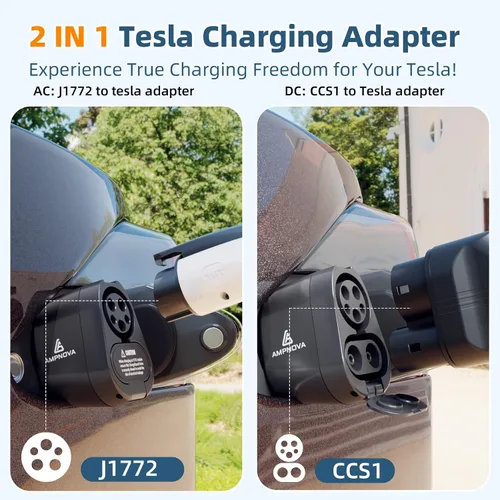 Miniatura 4 de 2025 Adaptador Supercargador Tesla Pro 2-en-1 CCS1 y J1772 a NACS 250kW de Carga Ultra Rápida Compatible con Todos los Modelos Tesla (Y/3/S/X)
