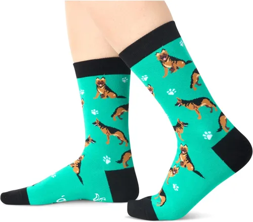 Miniatura 2 de Zmart Calcetines divertidos de pastor alemán para hombre, regalos de pastor alemán loco, regalos divertidos y extraños para mujer, Me gusta mucho