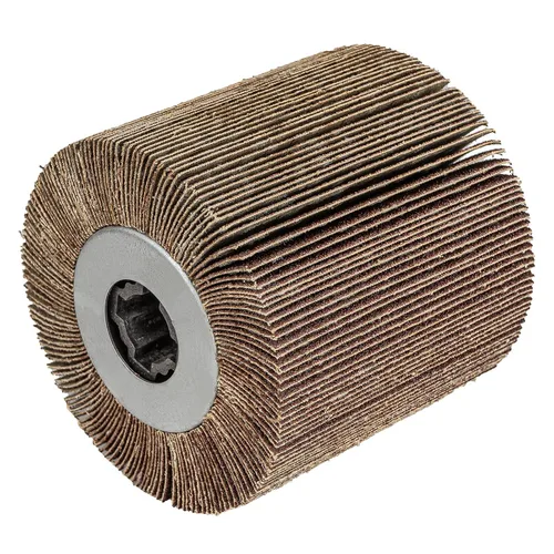 Miniatura 9 de Tambor de cerdas de nylon, #60, para remoción de escala y óxido, 4.33" x 4", 110x100mm, para máquina pulidora bruñidora