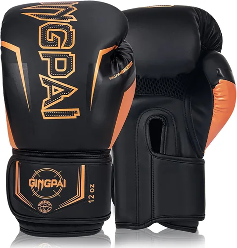 Miniatura 16 de Guantes de boxeo, entrenamiento de boxeo profesional, guantes de kickboxing para hombres, mujeres, adultos, niños, acolchado de varias capas