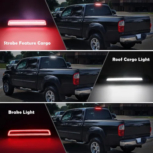 Miniatura 2 de Tercera luz de freno LED compatible con Tundra 2000-2006, lámpara de freno central trasera de montaje alto, luz estroboscópica de carga de techo