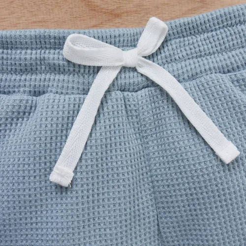 Miniatura 5 de Conjunto de 2 piezas acanalado de manga larga para bebé recién nacido, para otoño e invierno, conjunto de 2 piezas