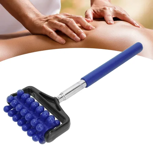Miniatura 7 de Rodillo de masaje de espalda, rodillo telescópico masajeador de goma para dolor muscular, cuello, brazo, pierna, espalda, cuerpo hombres y mujeres