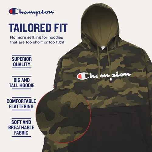Miniatura 3 de Champion Hoodies for Men Big and Tall Mens Fleece Hoodie, Graphic Pullover