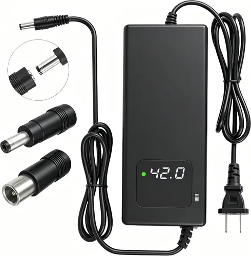 Cargador de batería de litio de 42 V 2 A para batería de iones de litio de 36 V y 10 s, fuente de alimentación inteligente de 36 V, carga rápida con