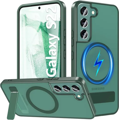 Miniatura 47 de Funda OWKEY Samsung Galaxy A13 5G, Funda Magnética para Teléfono con Soporte y Protector de Pantalla, Funda Protectora Antihuellas y a Prueba de A13