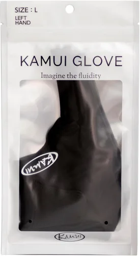 Miniatura 4 de Kamui - Guante de billar negro para mano izquierda o derecha, tela de secado rápido, palma antideslizante, dedos abiertos, puño corto