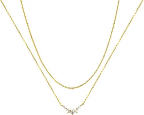 Miniatura 7 de Collares en capas para mujer, chapados en plata, delicada cuerda torcida de serpiente, delicado collar en capas, gargantilla de diferentes