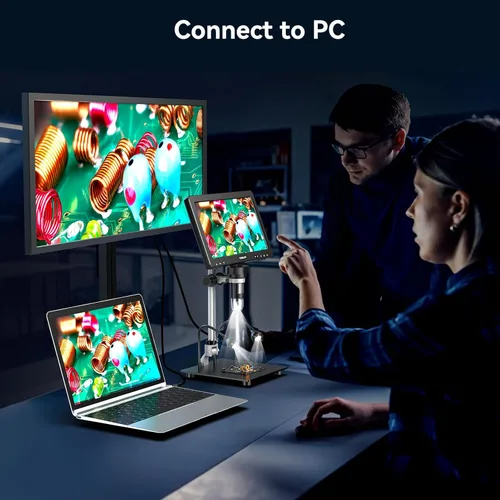 Miniatura 8 de TOMLOV Microscopio Digital DM9 Max: 20MP 10.1" 1500X HD IPS HDMI Microscopio Lupa de Monedas para Monedas con Errores con Pantalla, Microscopios