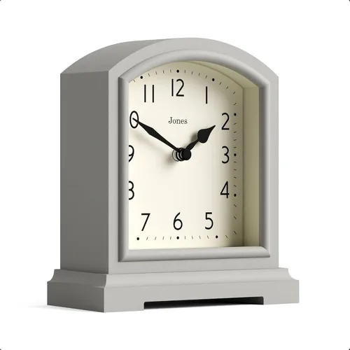 Miniatura 8 de JONES CLOCKS® Tavern - Reloj de repisa Diseño moderno de arco superior Verde espárragos Estilo clásico contemporáneo para escritorio, mesa
