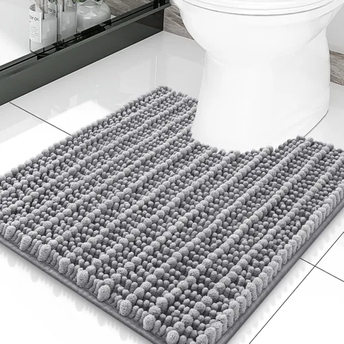 Miniatura 187 de Smiry Alfombras de Baño 24x16 pulgadas, Alfombras de Baño de Chenilla Extra Suaves y Absorbentes, Respaldo de Goma Antideslizante, Lavable a Máquina