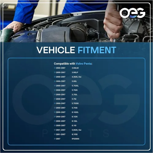 Miniatura 4 de OEG parte nuevo alternador compatible con Volvo Penta 3.0GLM GLP 4.3GXL 5.0GL GXL GAS 2655300, A0002655300, A0002655301, 3862613, 3862665, 3884950