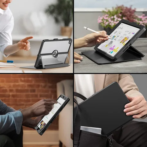 Miniatura 7 de MoKo Funda para iPad de 9ª generación con soporte para lápices, funda para iPad de 8ª/7ª generación de 10.2 pulgadas, protector de pantalla
