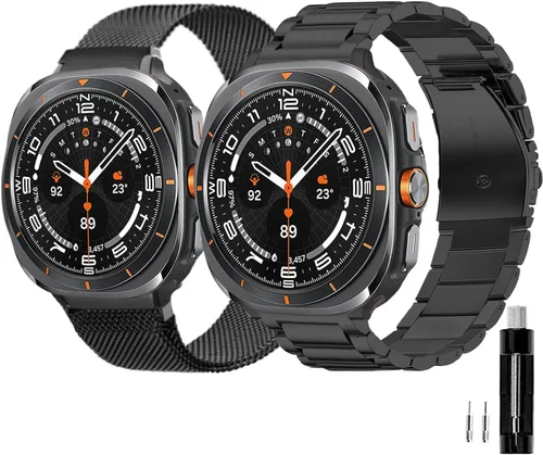 Miniatura 35 de GOLDTOLUCK No Gap Stainless Steel Band Compatible with Samsung Galaxy Watch 8 7 6 5 4 Classic FE Pro Ultra 40mm 44mm 46mm 43mm 47mm 45mm 42mm