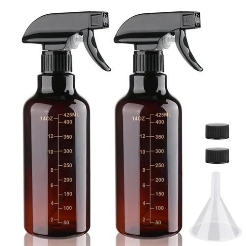 Miniatura 9 de Botella pulverizadora de plástico de 16.9 onzas, botellas vacías de pulverización, contenedor recargable, rociador de gatillo para soluciones