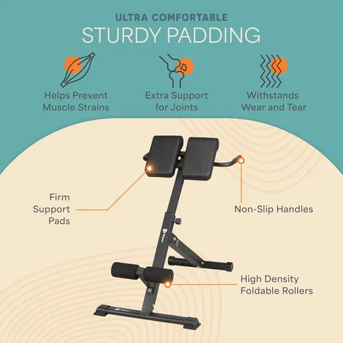 Miniatura 6 de LifePro SculptTrainer Roman Chair with 330 lb Capacity — Incline Adjustable Hyperextension Bench for All-in-One Body Workout — Foldable Home Gym