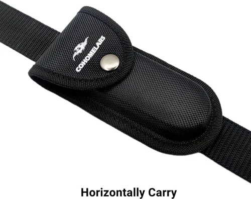 Miniatura 5 de Bolsa de nailon (tamaño mediano) para multiherramienta de 4.5 a 4.75 pulgadas, funda de nailon de transporte horizontal para cuchillos plegables