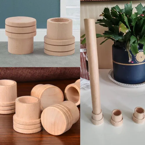 Miniatura 4 de Paquete de 8 rollos de moxa extintor de palitos de moxa de madera, extintor de rollos de moxa, puntas de extremo para moxibustión, palitos
