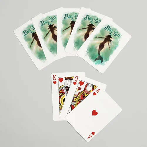 Miniatura 7 de Lantern Press Big Sur, California, Mermaid Underwater, 52 Playing Cards for Adults, Poker Size Card Deck