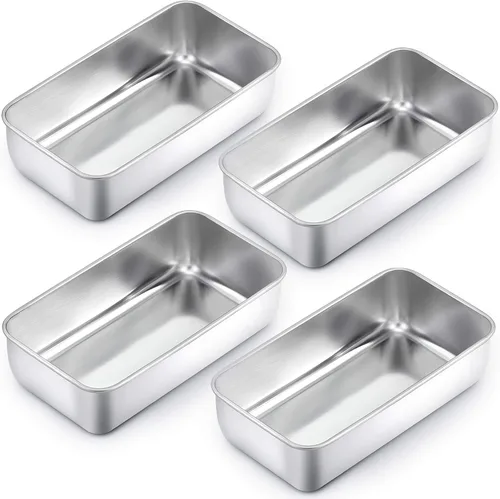 Miniatura 11 de TeamFar Molde para Pan, 9¼" × 5" Molde para Pan de Carne de Acero Inoxidable para Hornear Pan Pastel Tostadas, Saludable y Duradero, Apto