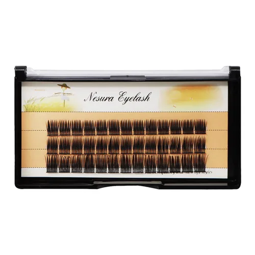 Miniatura 8 de BODERMINCER 60 pestañas postizas negras hechas a mano, 10D, largas, naturales, pestañas individuales, extensión de pestañas postizas, maquillaje