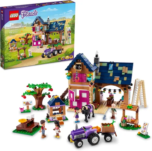 Miniatura 8 de LEGO Friends 41721 - Juego de casa de granja orgánica con caballo de juguete, estable, tractor y remolque, más figuras de animales, para niños