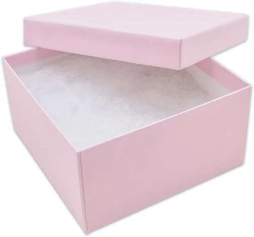 Miniatura 35 de TheDisplayGuys - Paquete de 25 cajas de cartón rellenas de algodón #33 para joyas, color rojo mate (3.5 x 3.5 x 1.0 pulgadas), para envío