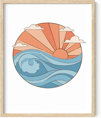 Miniatura 39 de HAUS AND HUES Arte de surf y cuadros de playa, póster de palmeras de California, arte de pared de palmeras de California, arte de pared de surf