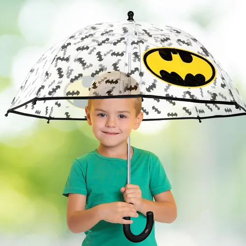 Miniatura 2 de Sombrilla transparente para niños de lluvia, transparente con un mango de fácil agarre, cúpula a prueba de viento, de 3 a 10 años