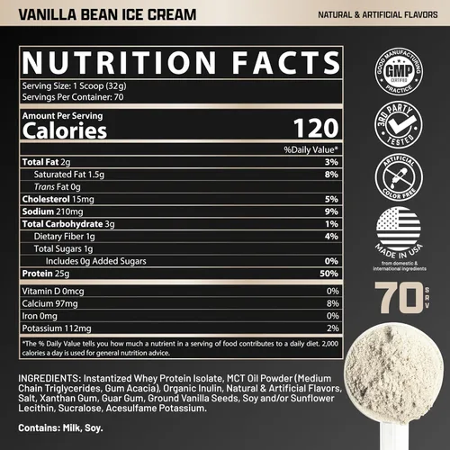 Miniatura 7 de Nutrex Research IsoFit Proteína de suero de leche en polvo instantáneamente 100% aislado de proteína de suero Recuperación muscular, sin