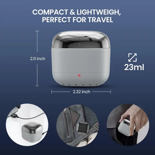 Miniatura 7 de Kit de cera nasal para hombre, mini calentador de cera para depilación, mini kit de cera para nudos y orejas, cuentas de cera de 3.53 onzas, 40 Gris