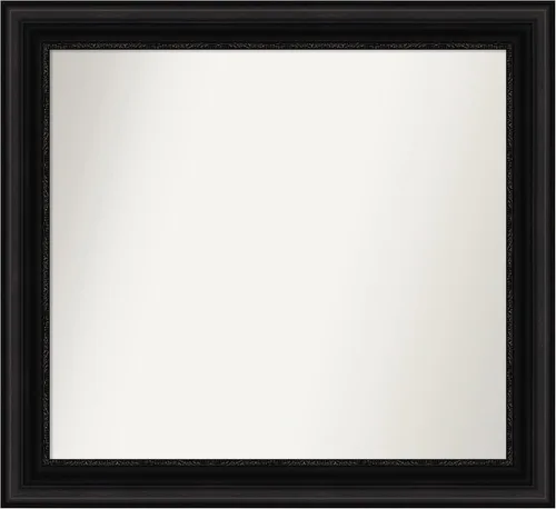 Miniatura 263 de Amanti Art Espejo personalizado, espejo de baño negro puente, espejo de pared o espejo de tocador de baño sobre el fregadero (26 x 26 pulgadas)