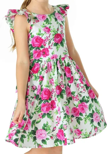 Miniatura 270 de Vestido de verano para niña, de algodón, con diseño floral