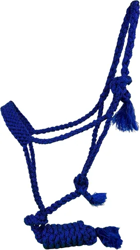 Miniatura 8 de Showman Cinta de nailon tejido halter con correa extraíble de 8 pies