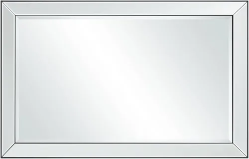 Miniatura 5 de Uttermost Verne - Espejo de pared rectangular con borde negro mate de 24 x 38 pulgadas