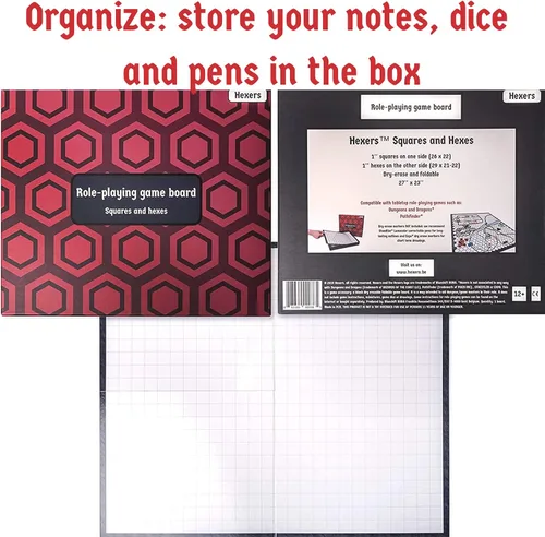 Miniatura 6 de Tablero de juego con papel hexers: alternativa vinilo esterilla, dungeons and dragons d & d dnd pathfinder rpg compatible, 27 pulgadas x 23