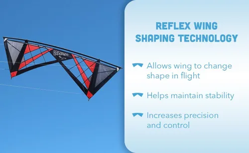 Miniatura 6 de Revolution Kites Reflex RX Spider Kite (modelo ventilado) - con mangos/juego de línea