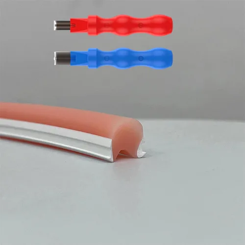 Miniatura 16 de JARBIH Cubierta de tira de luz LED flexible de neón separada, 16.4 pies 0.236 in sin desgaste, cubierta de difusor de silicona flexible con 2