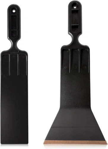 Miniatura 2 de NEWISHTOOL Herramientas de tinte de ventana, kit de rasqueta niveladora, raspador de paleta negra de boca ancha y fregador con almohadillas