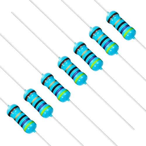 Miniatura 49 de Chanzon 50 piezas 1 W 10 Ω ohm Resistencia de película metálica fija de tolerancia 0.01 ±1% 10R MF Resistencias de agujero pasante con limitación