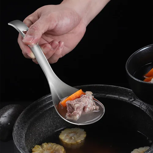 Miniatura 8 de Luxshiny Juego de paletas de arroz de acero inoxidable con cuchara de servir ranurada, utensilios de cocina portátiles de 2 piezas para el hogar