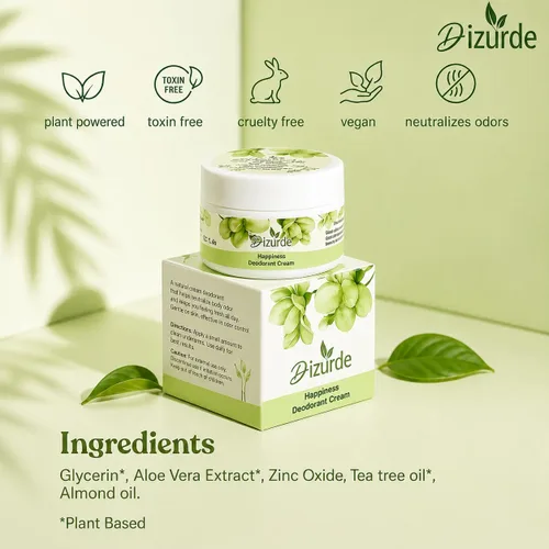 Miniatura 6 de Crema desodorante natural antitranspirante para hombres y mujeres, desodorante sin aluminio para pieles sensibles, protección duradera, sin manchas