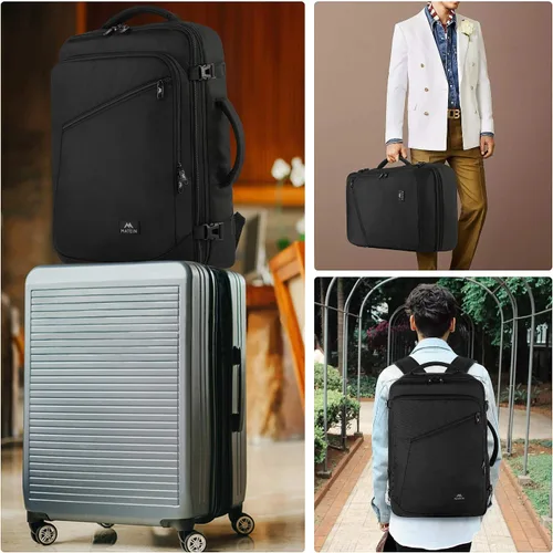 Miniatura 6 de MATEIN - Mochila de viaje extragrande de 10.56 galones, mochila de viaje ampliable apta para aerolíneas, para viajeros de fin de semana, hombres