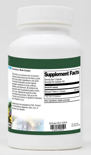 Miniatura 2 de Extracto de cardo bendito 4:1 - 450 mg (100 cápsulas, ZIN: 522978) - Paquete de 3