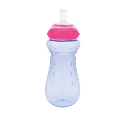 Miniatura 3 de Nuby Vaso deportivo para niños pequeños, resistente a las fugas, con boquilla de silicona suave y válvula táctil, suave con dientes y encías, diseño