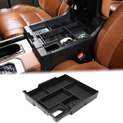 Miniatura 11 de Caja de almacenamiento para reposabrazos de automóvil, compatible con Toyota Tundra 2007-2021/Sequoia 2008-2020, bandeja organizadora de consola