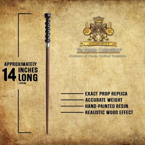 Miniatura 4 de The Noble Collection Fantastic Beasts Abernathy Wand en caja de coleccionista – Varita del mundo mágico de 14 pulgadas – Juego de película