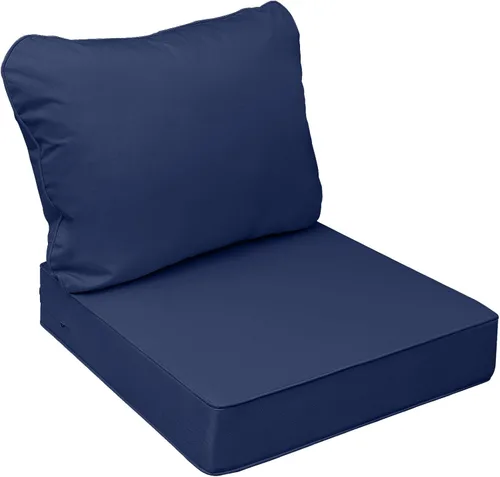 Miniatura 48 de AAAAAcessories Cojines de asiento para exteriores, resistentes a la decoloración, cojines de repuesto impermeables para muebles de patio, 21 x 21 x